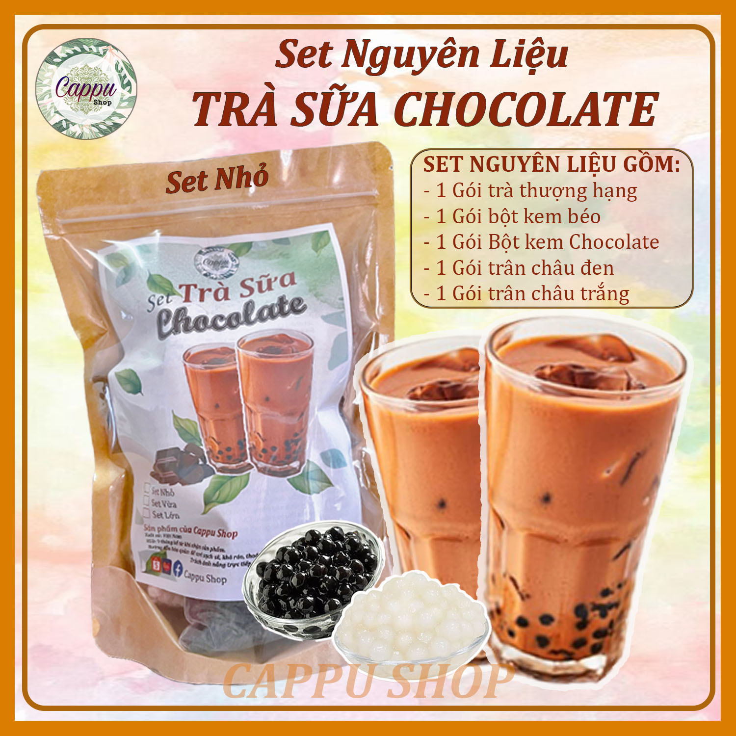 Set Trà Sữa Chocolate (Set Lớn 4-4,5 lít # 25-30 ly)