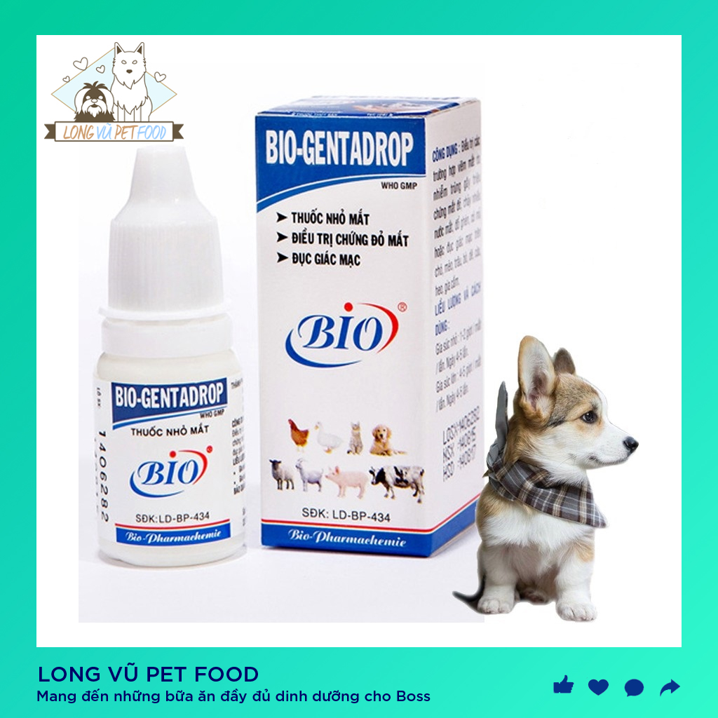Nhỏ Mắt Chó Mèo Bio Genta Drop 10ml