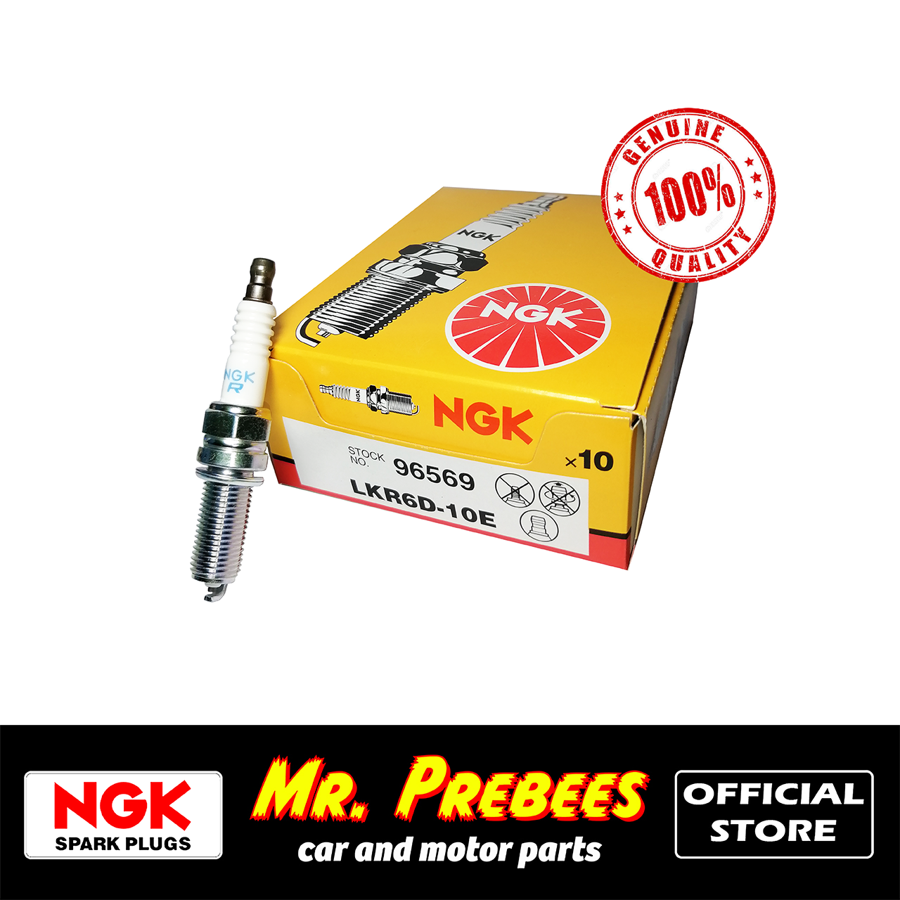 NGK Spark Plug (LKR6D10E 96569) For Hyundai Eon/ Accent 20142018