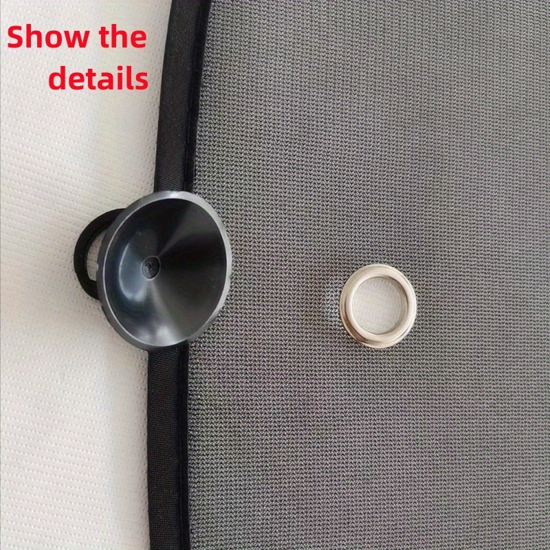 LT 2pcs Car Suction Cup Heat Insulation Side Blocking Sunshade Curtain Sun Visor Interior Front Windshield Car Window Sticker Sun Net Cloth Gear Cover