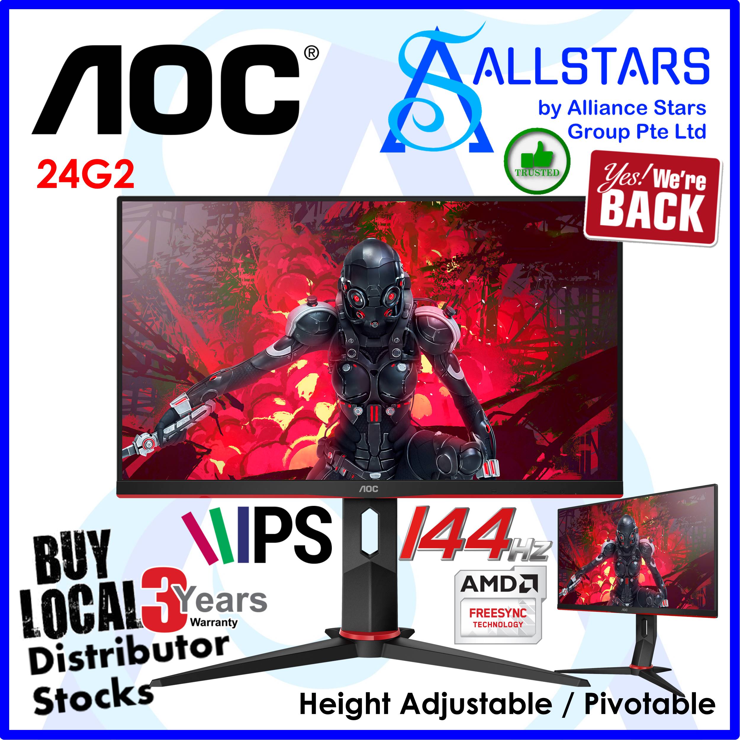 Allstars We Are Back Gaming Promo Aoc 24g2 23 8 Inch Actual 24 Inch Class 24g2 69 Black Red Full Hd Ips Gaming Monitor 144hz 1ms Mprt Freesync