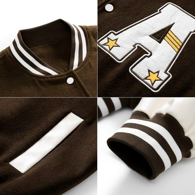 Áo Khoác Varsity Jacket A STUDIO bomber bóng chày basic nam nữ form rộng_TP453