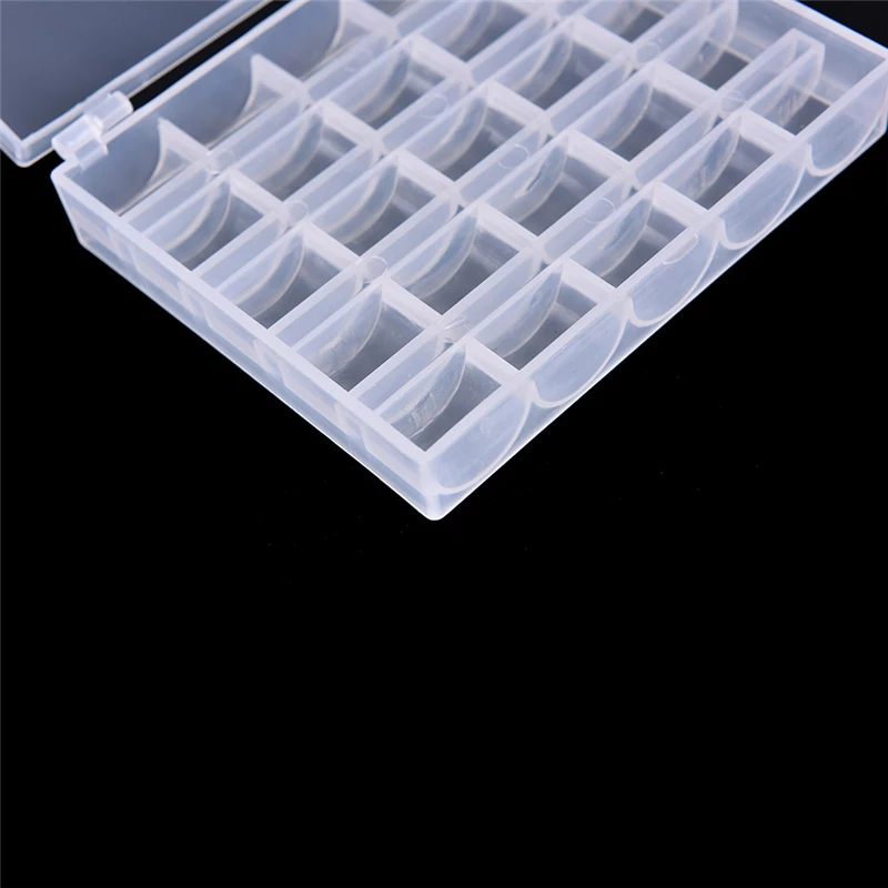 Dragon 25 Spools Empty Bobbins Sewing Machine Bobbin Case Organizer Storage Plastic Box