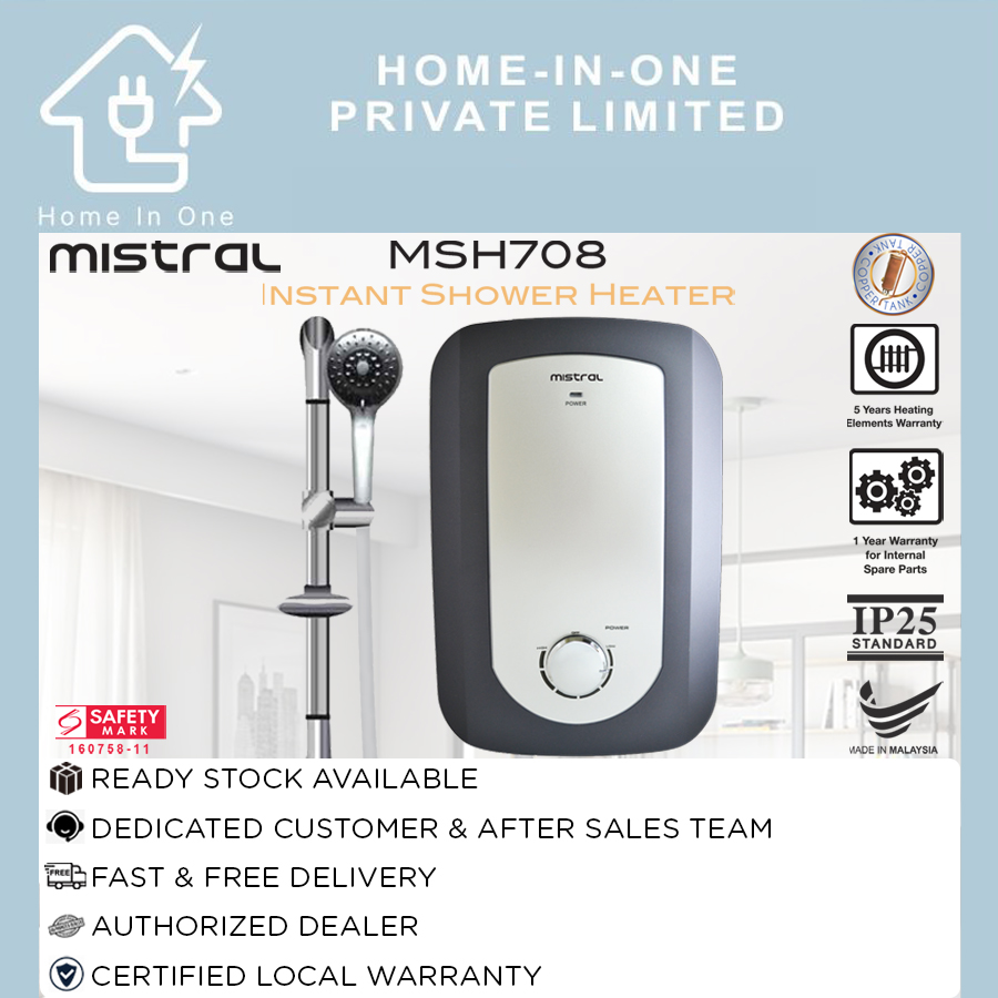 INSTALLATION AVAILABLE] MSH 708 MISTRAL INSTANT WATER HEATER *5 YEARS  WARRANTY* | Lazada Singapore