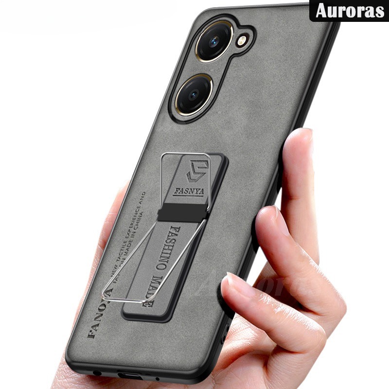 Phone cover For VIVO Y03 Y03T Y18 Y18S Y28S case shell Fluff Luxury Sheepskin Silicone Soft TPU Anti-knock Bracket For Vivo Y03 Y03T Y18 Y18S Y28S Cases Housing.