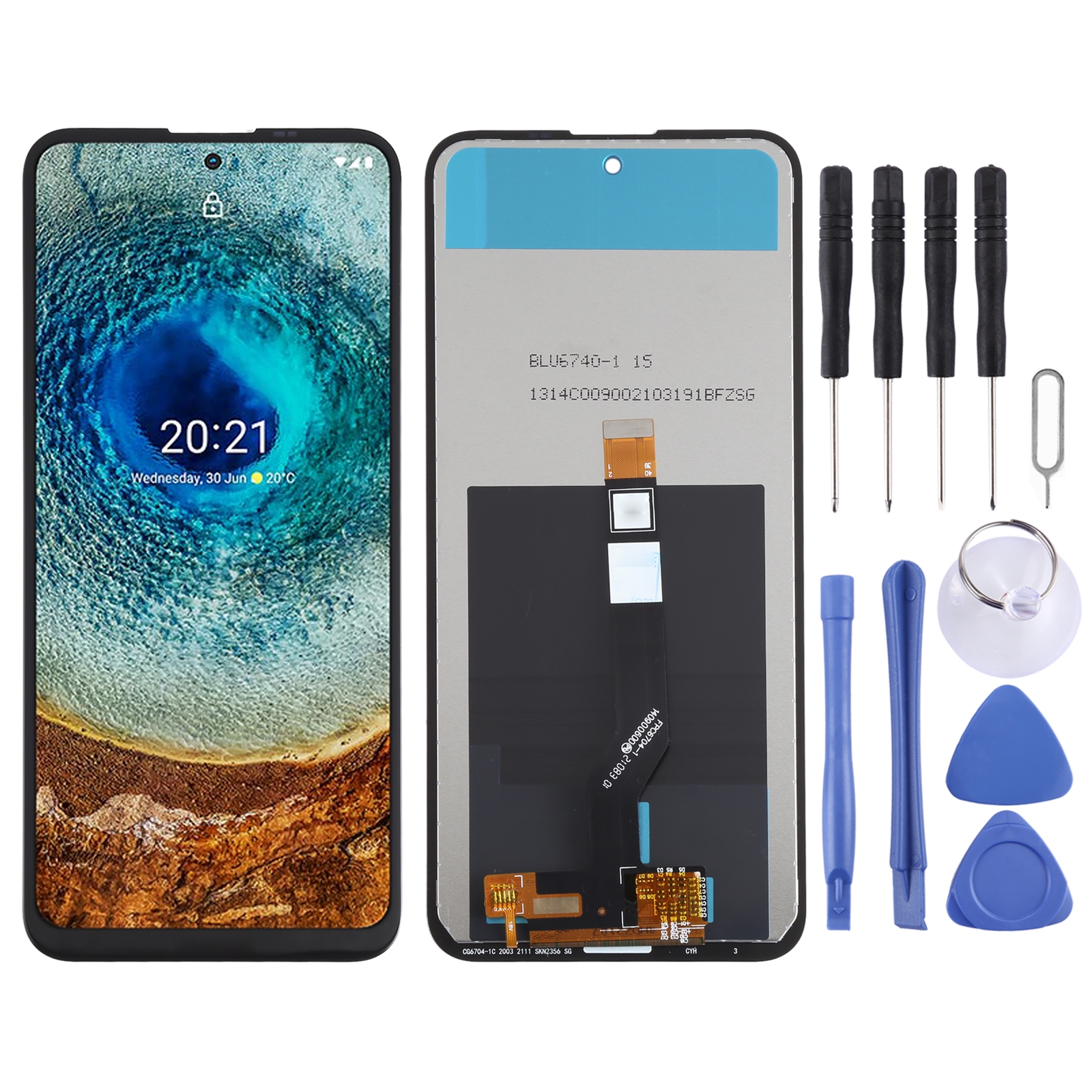 Lcd screen and digitizer full assembly for nokia x10 ta-1350 ta-1332
