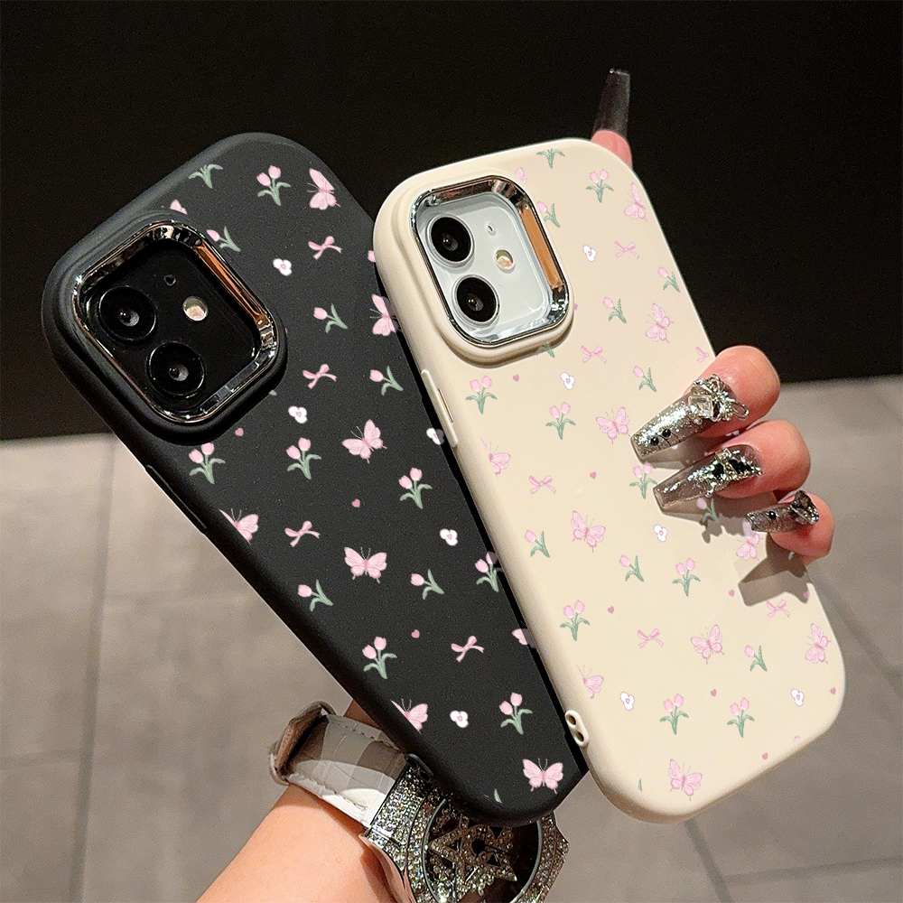 UCUC%20for%20Redmi%209A%20Back%20Cover%20Full%20Screen%20of%20Flowers%20and%20Butterflies%20Luxury%20Plating%20Lens%20Soft%20Candy%20Phone%20Case%20-%20Image%205