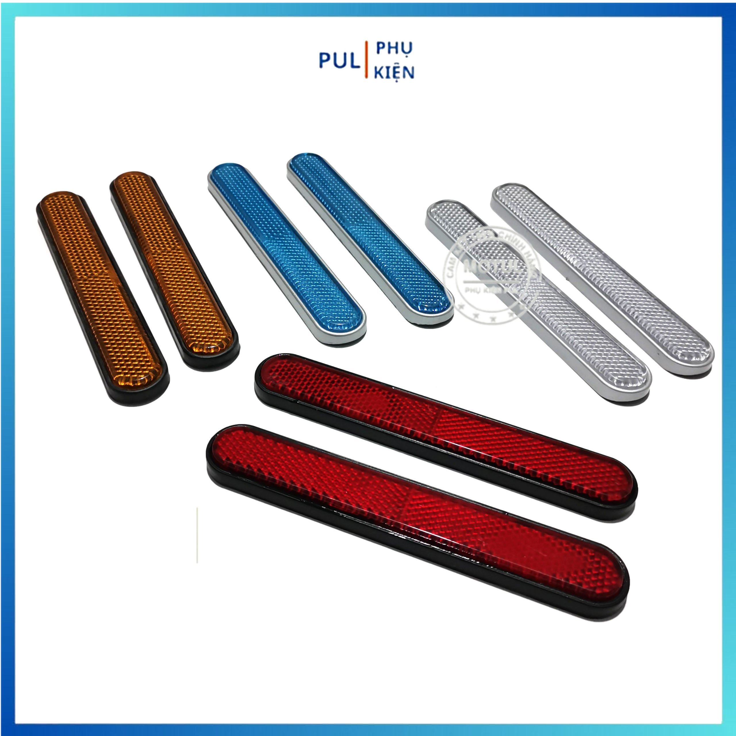 Cặp mắt mèo phản quang dài gắn phuộc xe máy