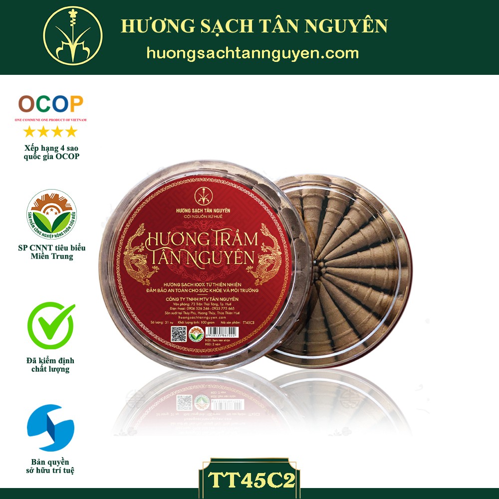 Nụ trầm hương Tân Nguyên, nụ trầm hương cao cấp, trầm hương xông nhà 100% tự nhiên hộp 45 viên