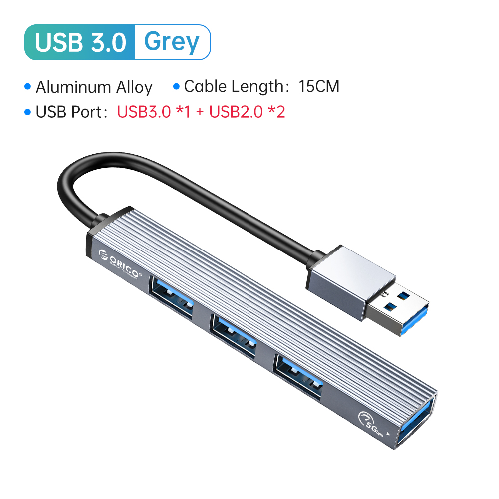 ORICO Type C HUB 4 Port USB 3.0 2.0 Multi Splitter OTG Adapter Portable TF Dock For Computer Accessories
