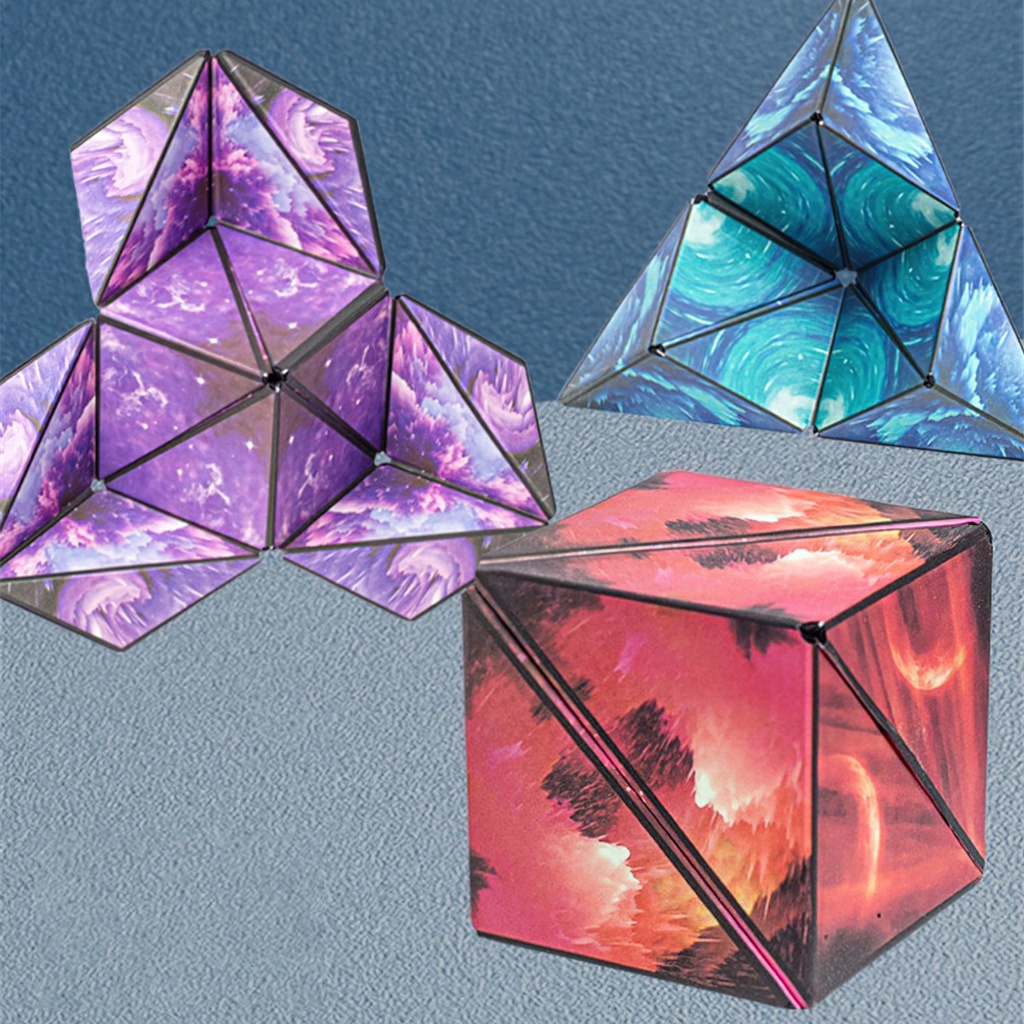 Biến Hình 72 Hình Galaxy Có Nam Châm Magnetic Magic Cube Rubic Xếp Hình Học 3D Đồ Chơi Trí Tuệ Trẻ Em -Aeneas Shop