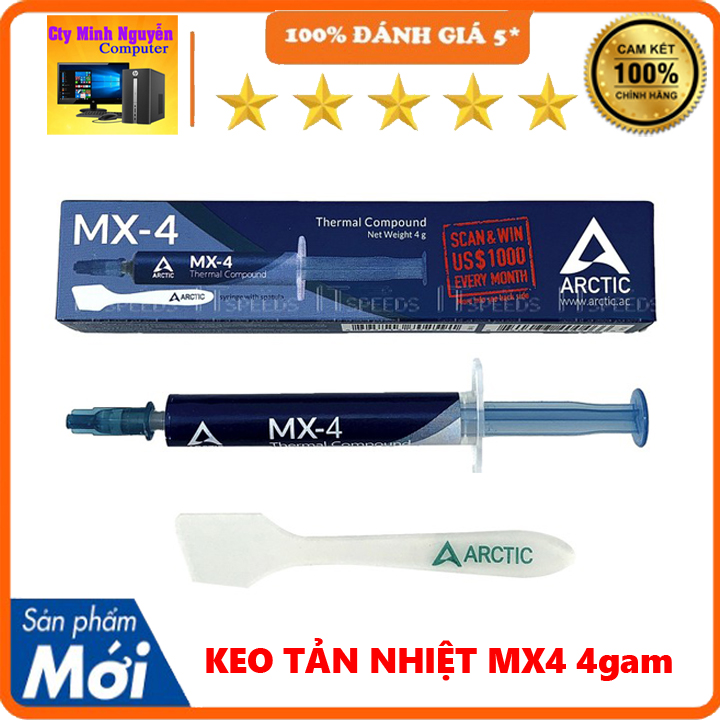 Keo tản nhiệt Arctic MX4 4g, keo tản nhiệt CPU - GPU