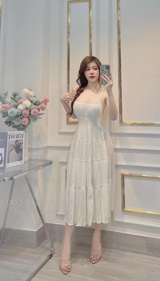 Maxi dao phố đi biển cột nơ sau