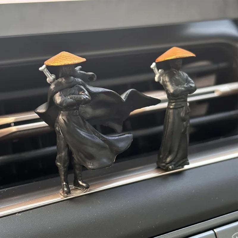 1/4PCS Resin Mini Figures Model Ancient Ninja Samurai Warrior Modeling Car Decoration Ornaments