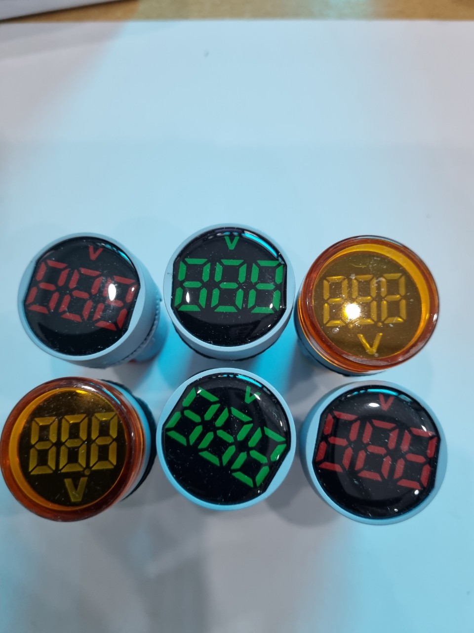 Đèn báo vôn đèn báo hiển thị điện áp phi 22mm