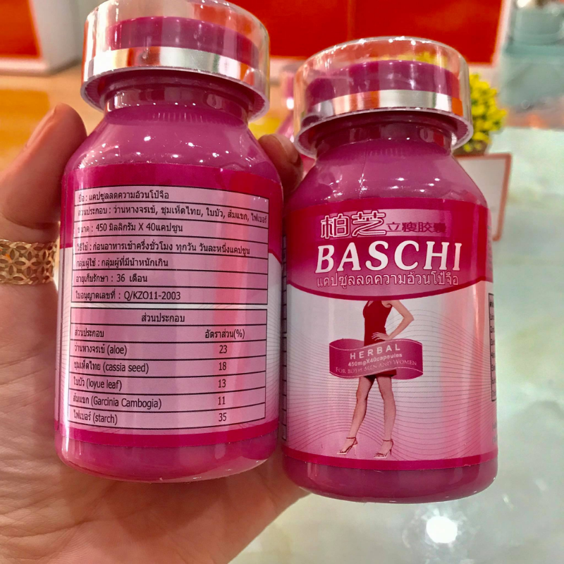 Viên uống giảm cân baschi hồng thái lan chính hãng, không gây mệt mỏi, không cần thể dục