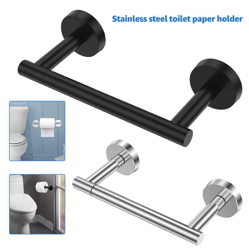 Everso Toilet Paper Holder Wall Mounted Toilet Tissue Rack with Double Base 304 Stainless Steel Toilet Paper Shelf Toilet Paper Shelf Toilet Paper Holder for Bathroom