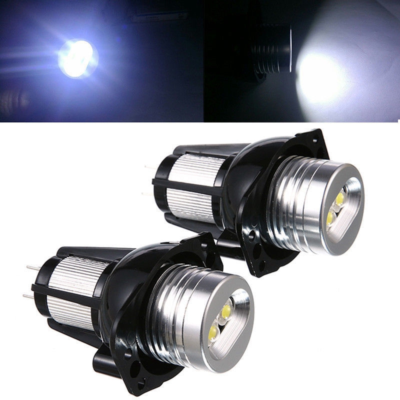 2x LED Angel Eye Halo Ring Marker Light Bulb 20W for E90 E91