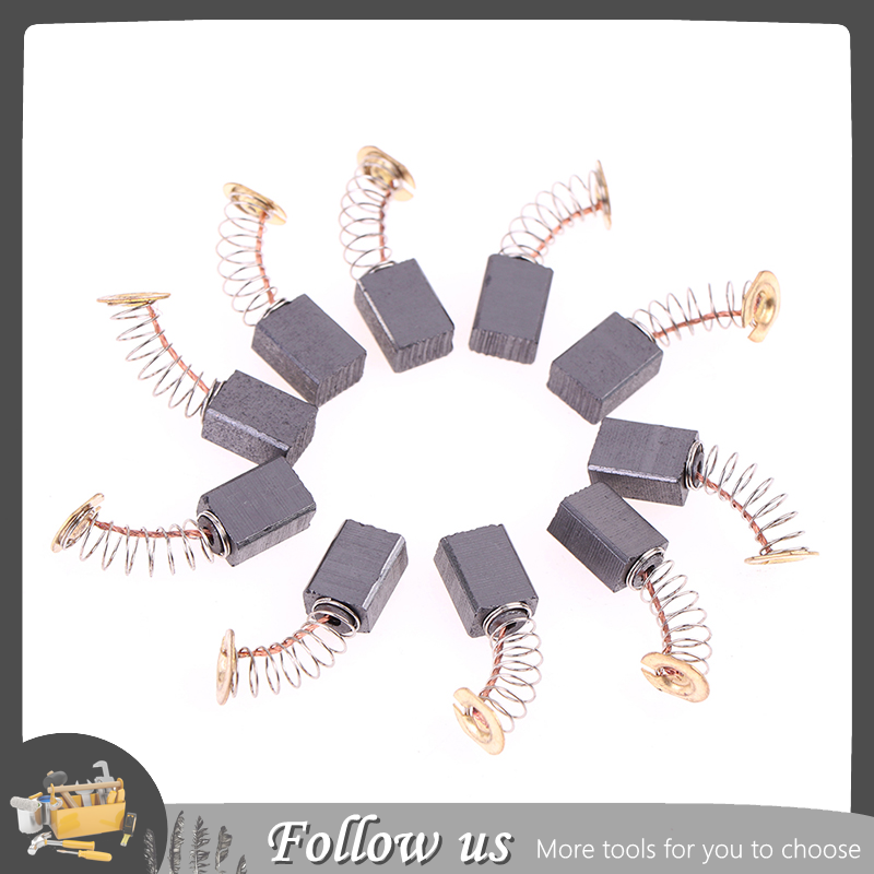 【FUN】 Blowing 10Pcs Angle Grinder Carbon Brushes 6*9*14mm Power Tool Electric Motor Spare Part