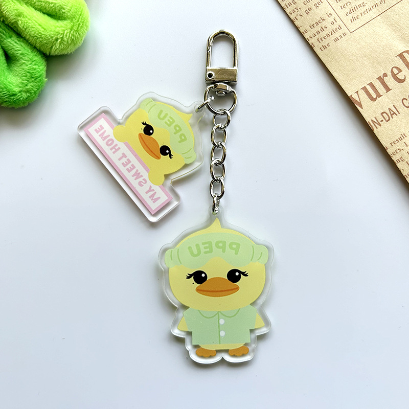 Kpop blackpink sooya gomdeuki rosie ppeu keychain cute cartoon acrylic keyring gift