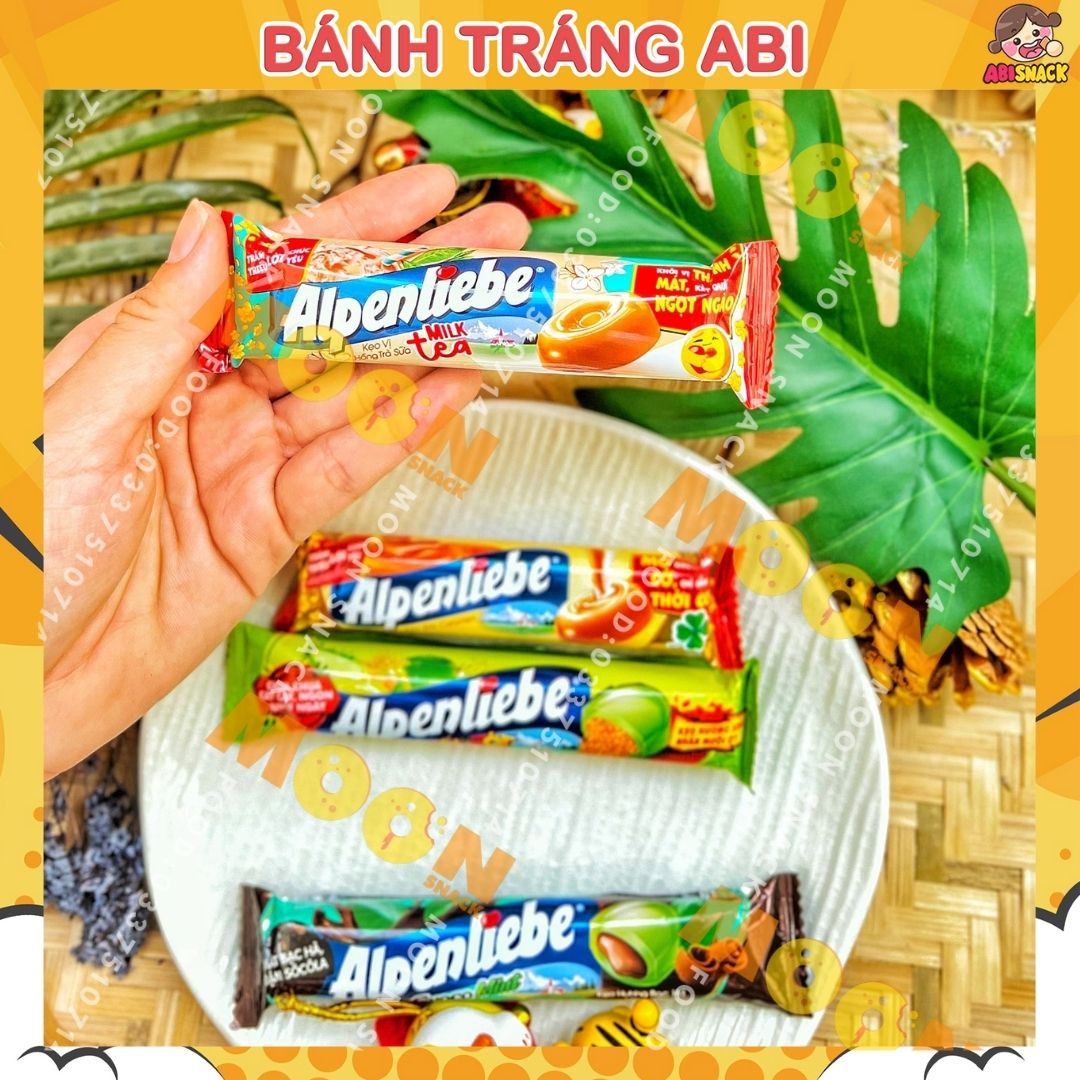 KẸO XOÀI CHẤM MUỐI ỚT/TRÀ SỮA/CARAMEL/CHOCOMINT Alpenliepe CHUA NGỌT GÂY NGHIỆN 26g