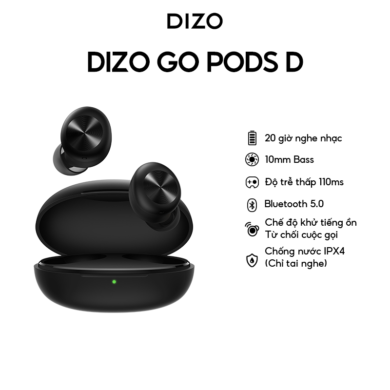 [Qùa Tặng] Tai Nghe Bluetooth DIZO Nhét Tai - Hàng Nhập Khẩu