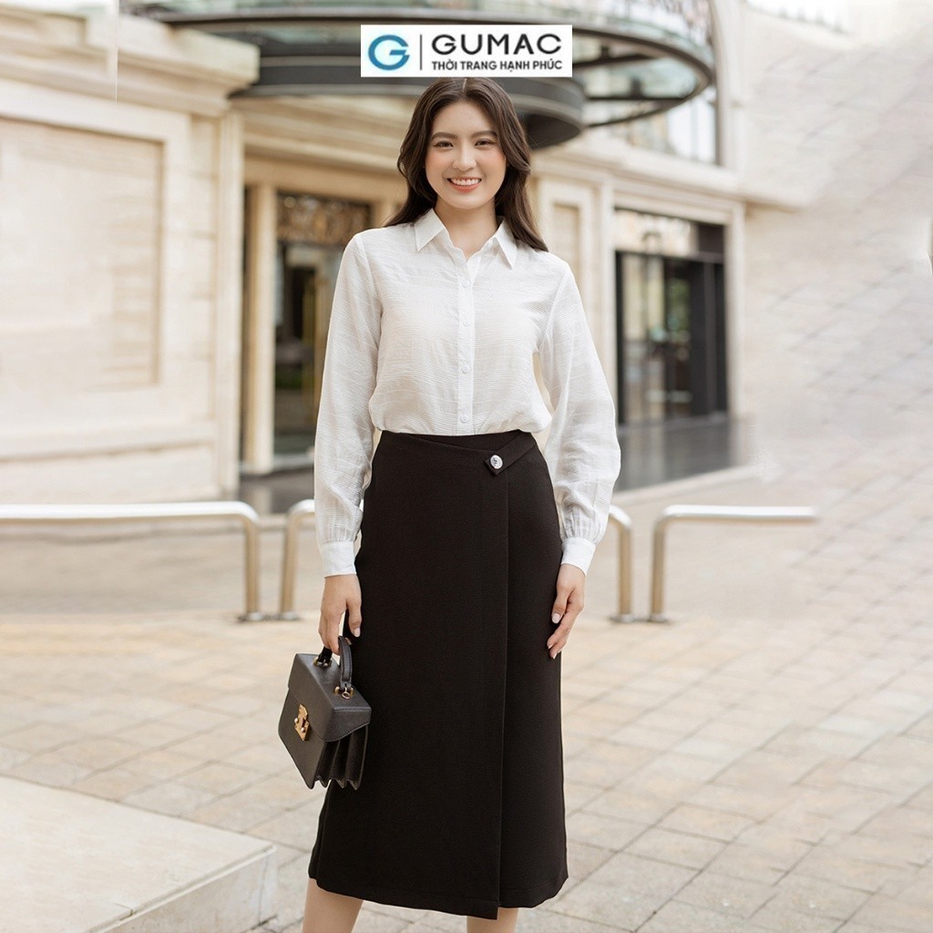 Áo sơ mi tơ sọc thời trang GUMAC AD06018