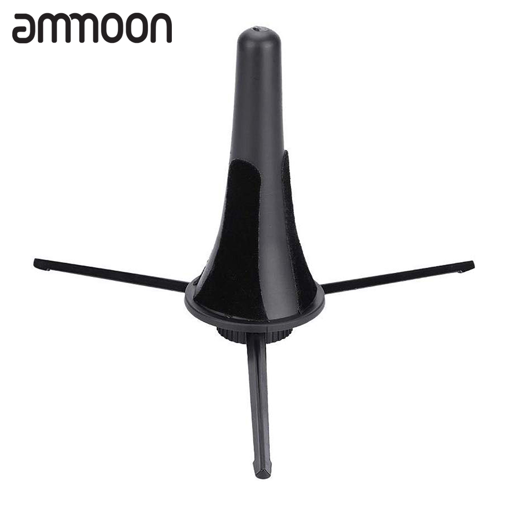 Foldable Clarinet Oboe Stand Straight Saxophone Tripod Holder for Wind Instrument Black