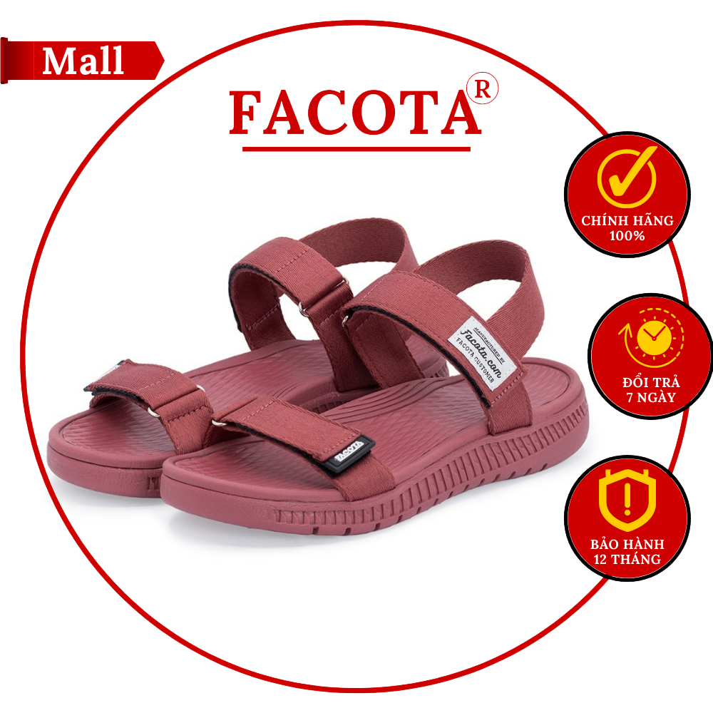 [FREESHIP] Giày sandal Facota nam nữ chính hãng AN04, Facota hồng mận, Sandal đi học, Sandal đế phylon êm nhẹ...