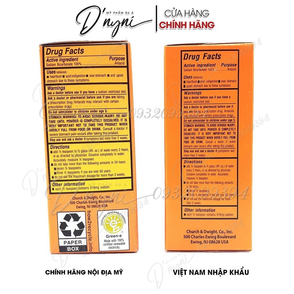 Bột Baking Soda Mỹ 454g Đa Công Dụng