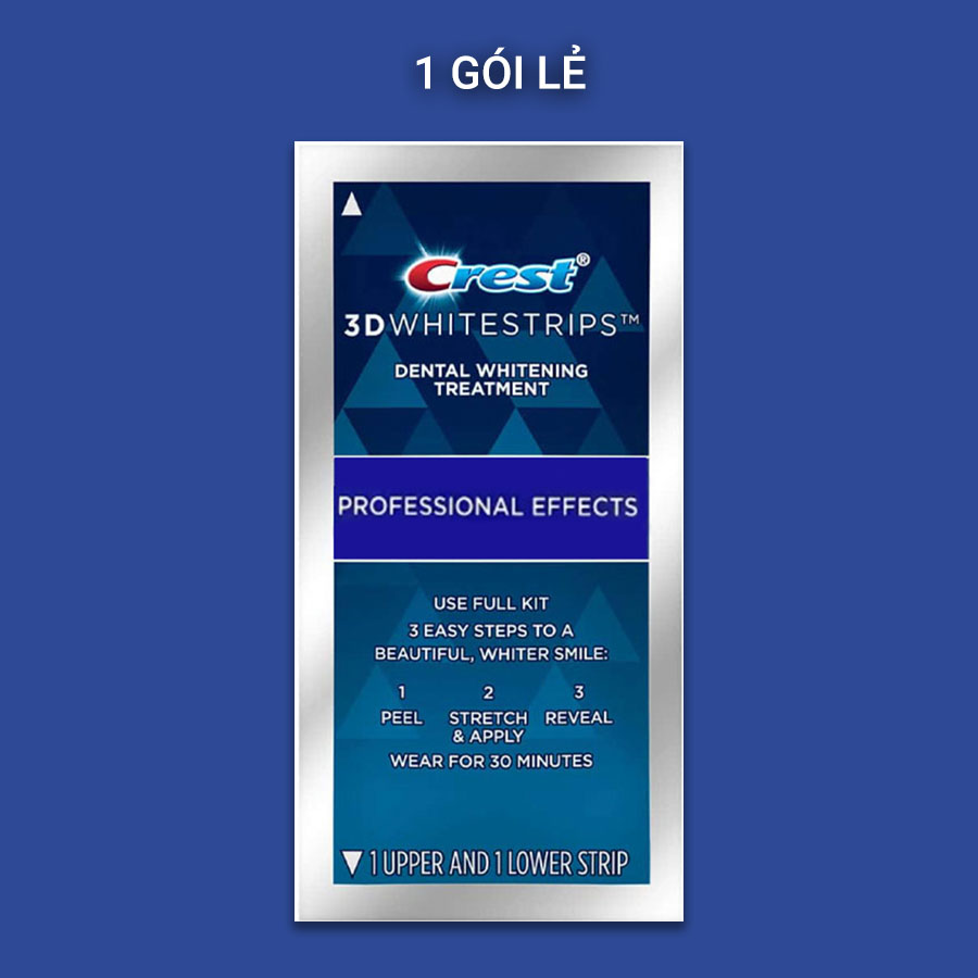 Lẻ Miếng dán trắng răng Crest 3D Professional - Giúp trắng răng vượt trội