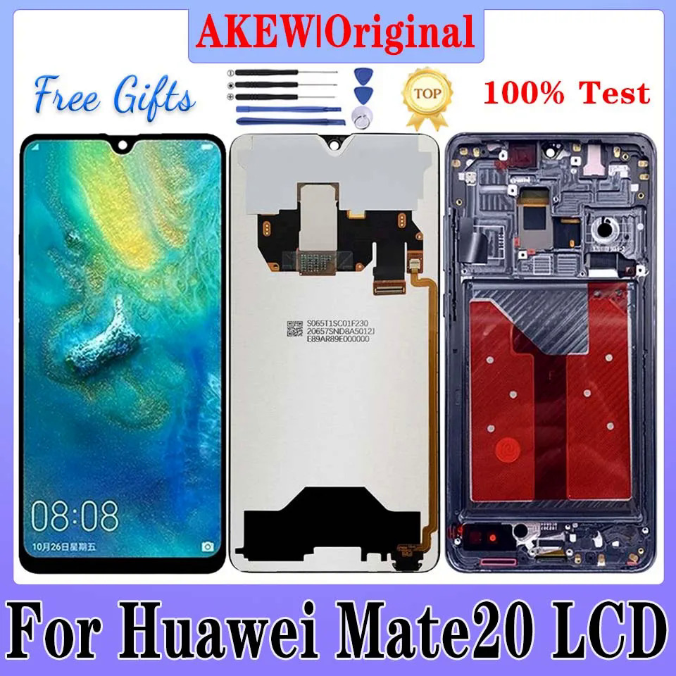 Ban đầu cho huawei mate 20 lcd hiển thị huawei mate20 màn hình cảm ứng mới hma-l09 l29 hma-tl00 al00 digitizer lắp ráp thay thế