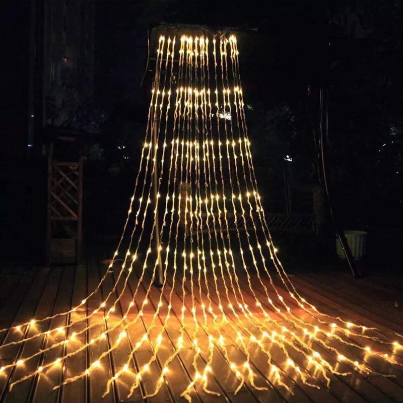 Đèn Mành Trang Trí 3m Thả Ngang 3M, Đèn Led Thả Thác Rủ .