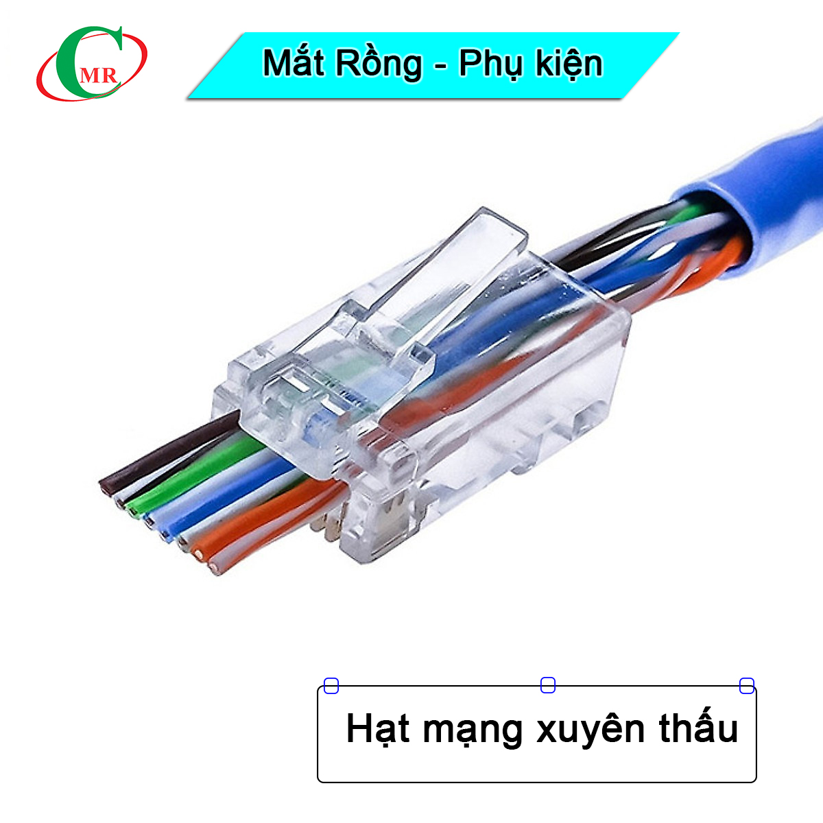 Hạt mạng xuyên thấu dùng cho kìm bấm mạng xuyên thấu - 1 bịt 100 hạt