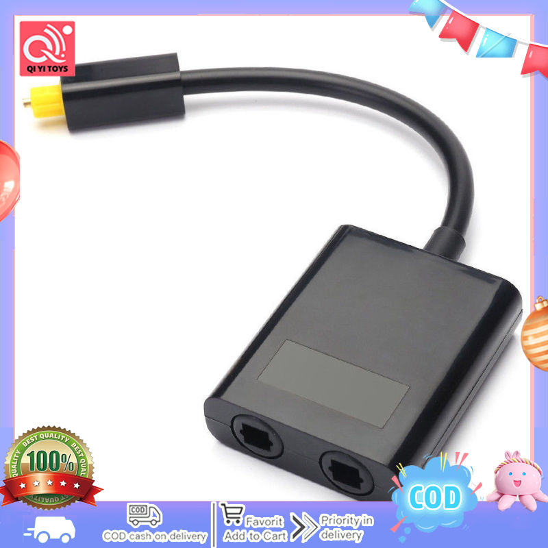 Optical digital audio cable splitter adapter 2 way spdif toslink 1 to 2 out hub