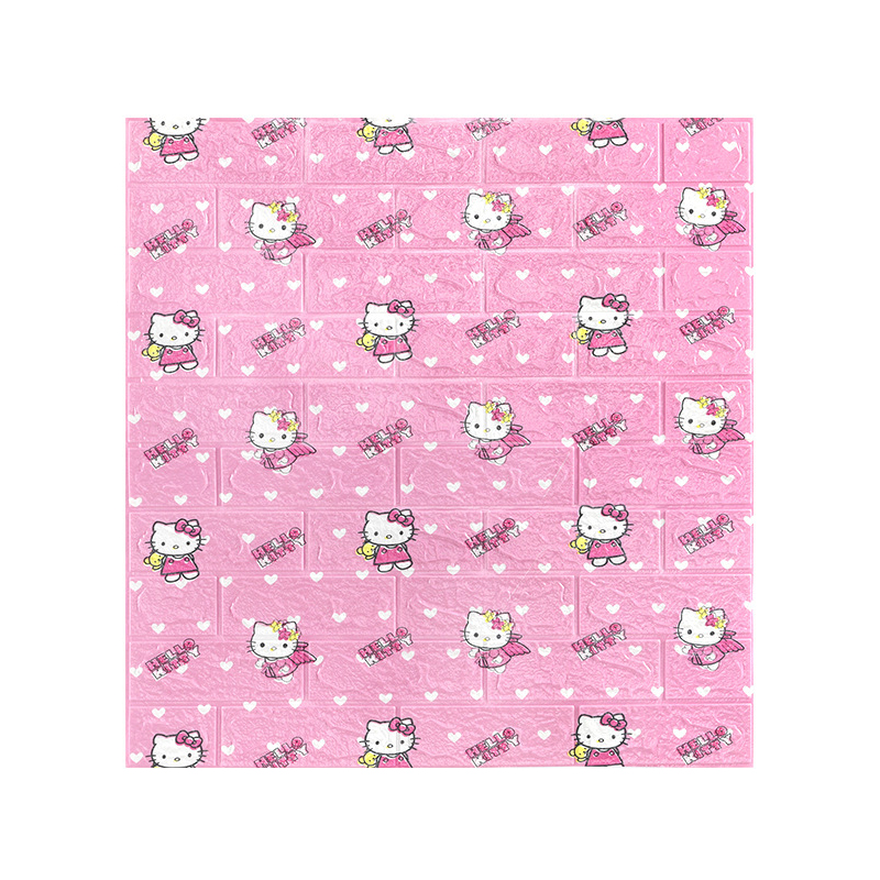 Xốp Dán Tường Trẻ Em Hello Kitty Hồng