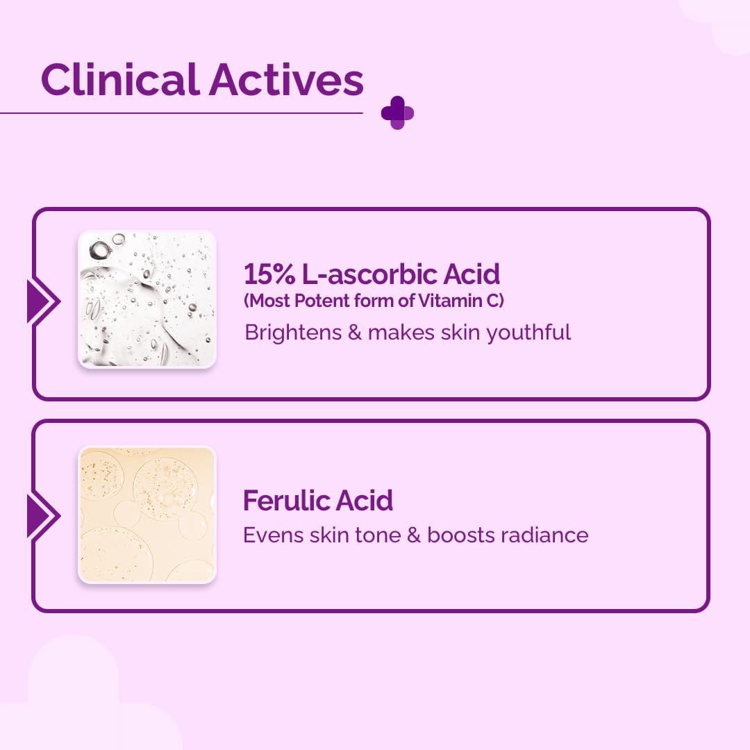 The Derma Co 15% Vitamin C Serum Intense Brightening Ampoule Kit|Radiant & Glowing Skin In 7 Days|7 Fresh Mix|Brightening For Dull Skin|Most Potent Vitamin C (L-Ascorbic Acid)|Ferulic Acid - 14 Ml. 