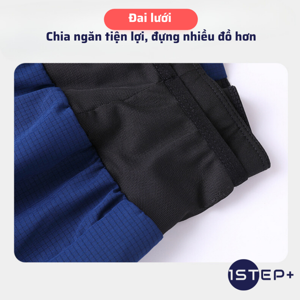 Quần short chạy bộ liền đai 2 lớp OnStep Running