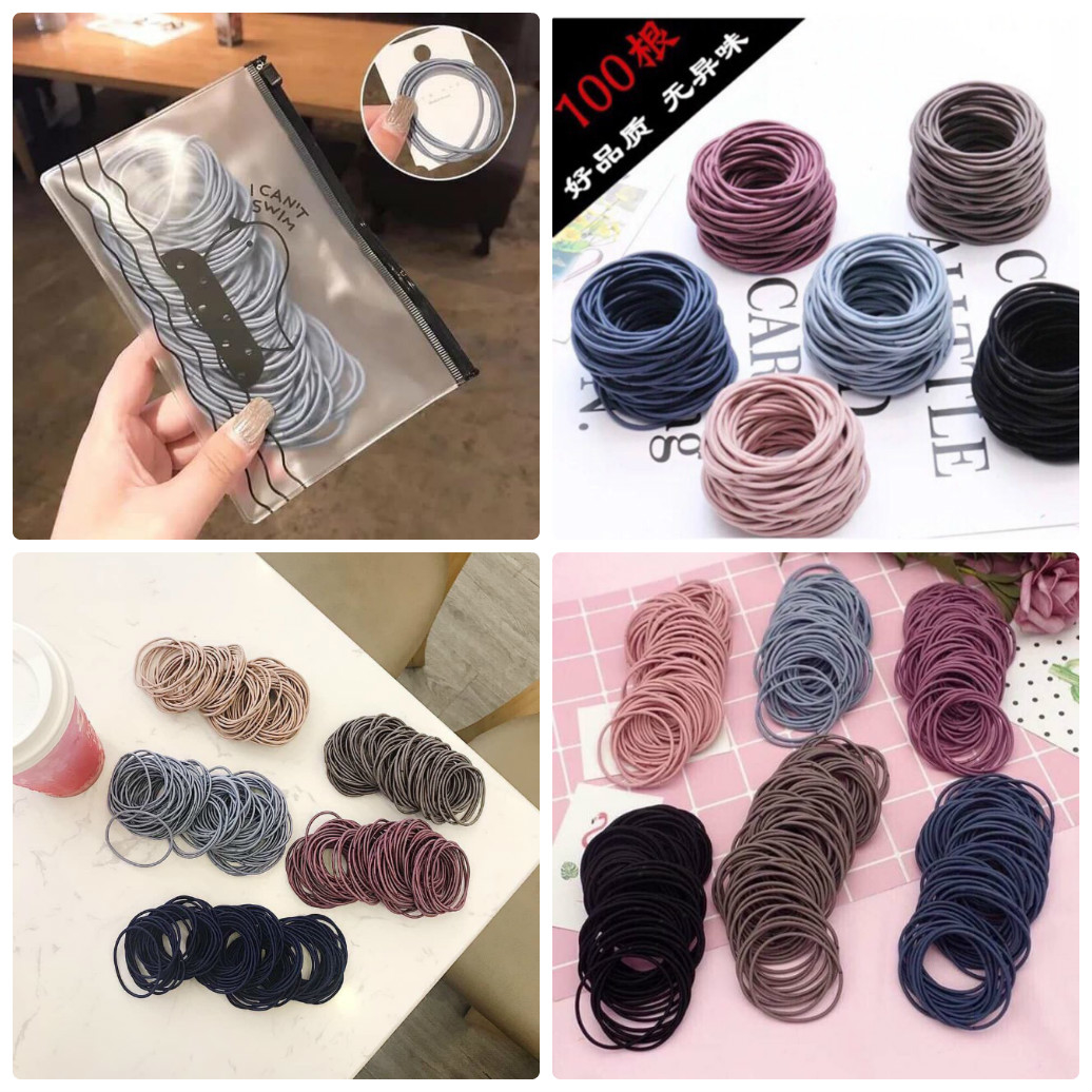 [HCM][Kèm Túi Zip] Túi thun (chun) cột tóc nhiều màu Thun Buộc Tóc