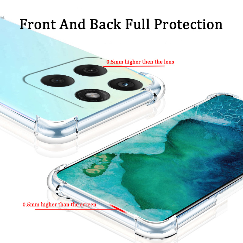 For Motorola Moto G67 Power / G57 Power Phone Case Air Cushion Soft Silicone Clear Transparent Shockproof Cover for Moto G57 Power Cover Casing HP.