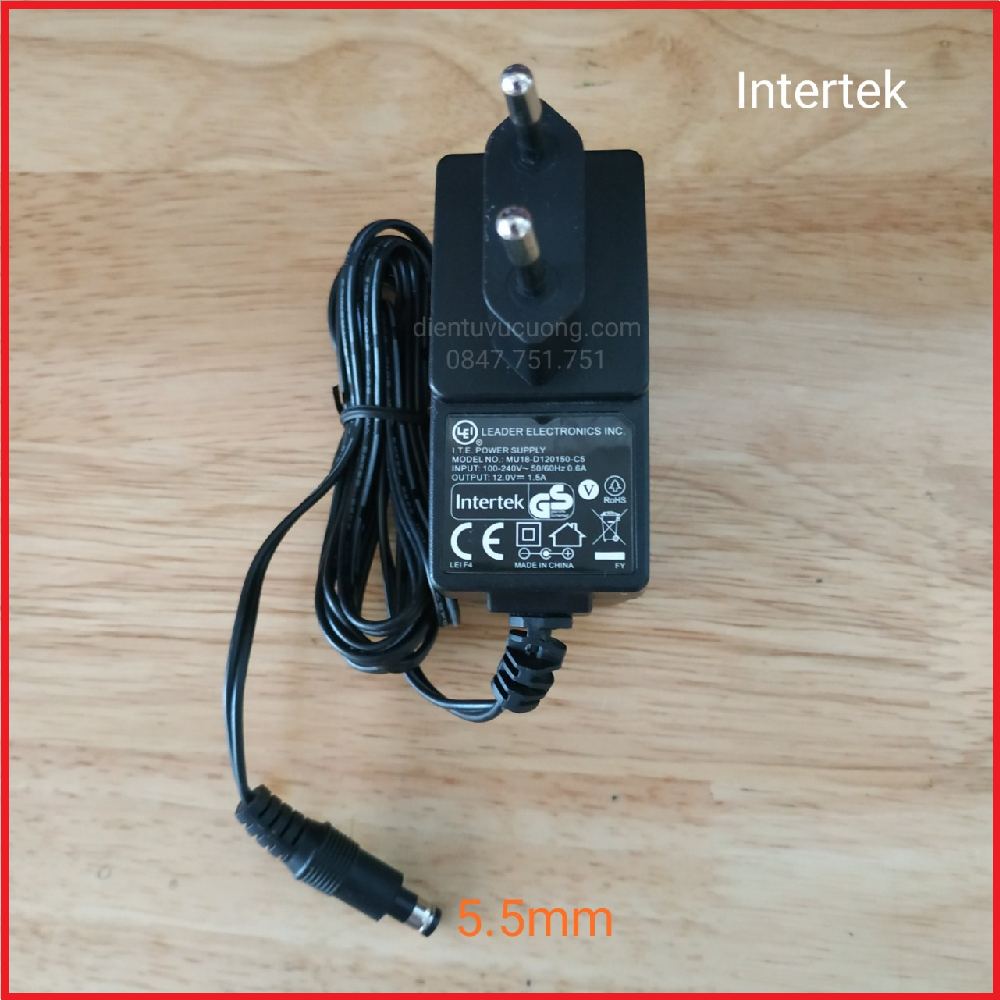 Nguồn adapter intertek 12v/ 1.5a