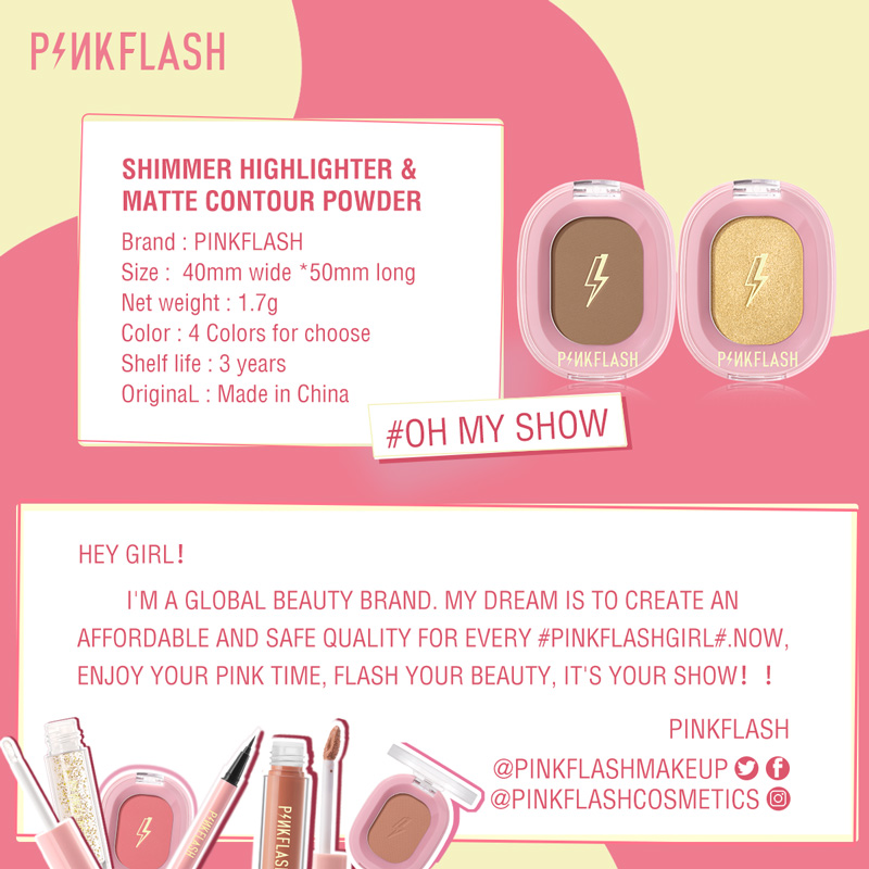 PINKFLASH # OhMyShow Phấn Tạo Khối Phấn Tạo Khối Mềm Mịn Tự Nhiên