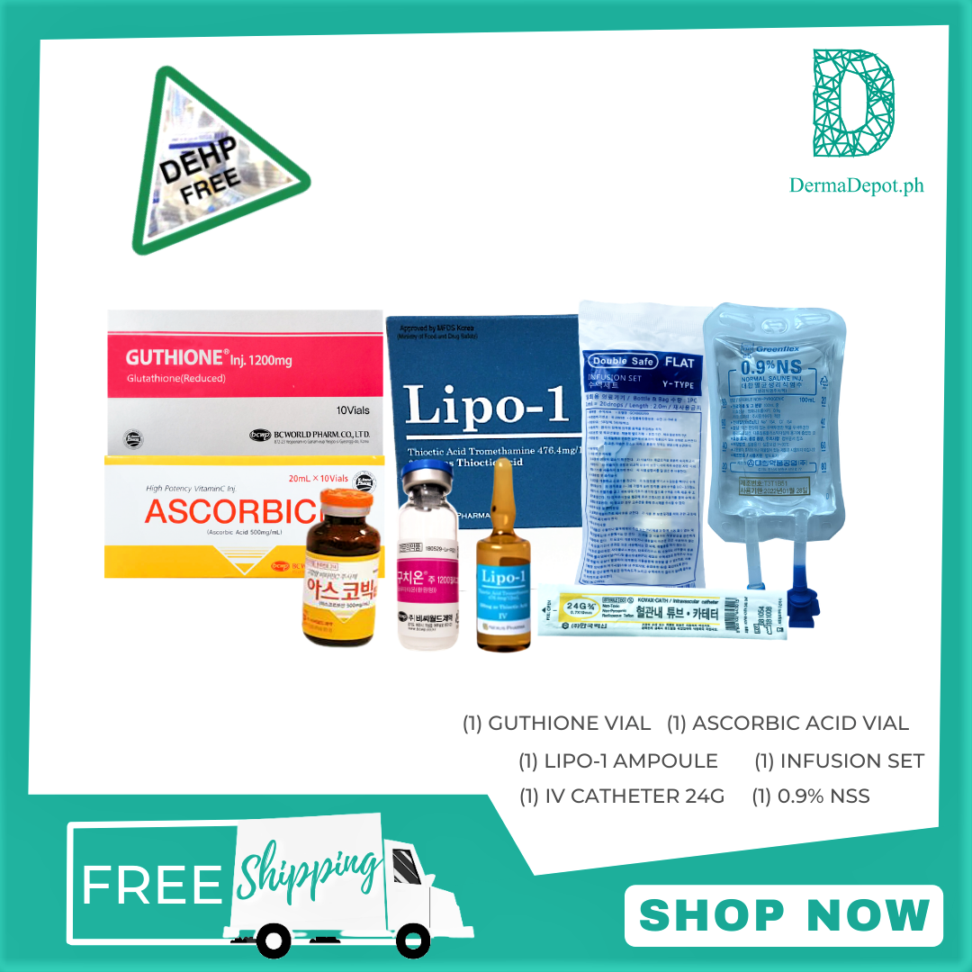 Snow White Glutathione Drip Set Package Trial Set