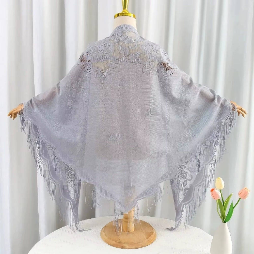 Fashion%20Tassel%20Patchwork%20Tulle%20Scarf%20Hollow%20Solid%20Color%20Lace%20Shawl%20Breathable%20Party%20Accessories%20Triangle%20Scarf%20-%20Image%209