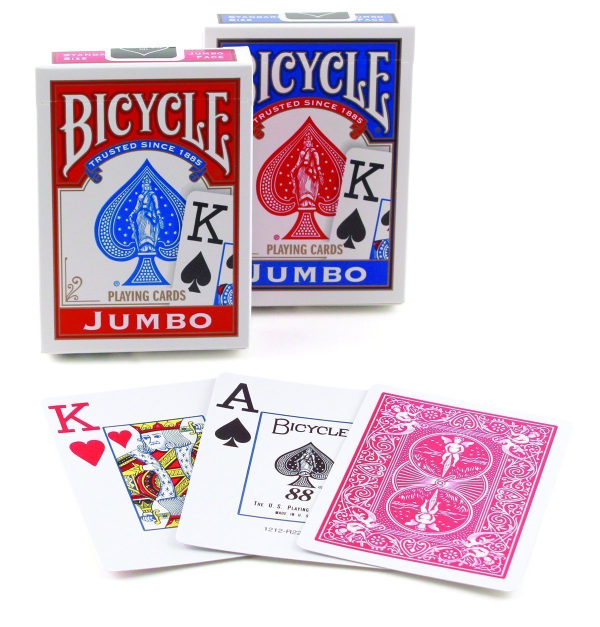 Bicycle Standard Poker Playing Cards ( jumbo ,Rider Back option