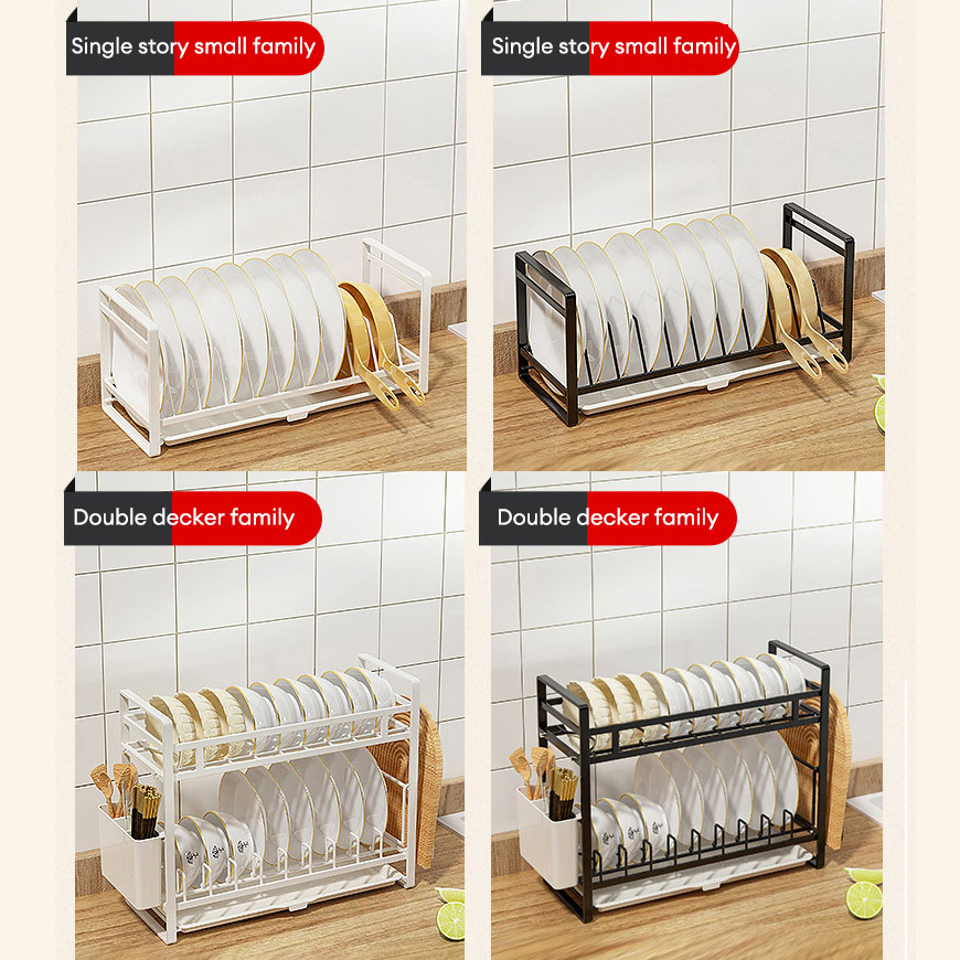 Multifunctional drain bowl rack kitchen storage rack table multi-layer storage rack plate rack