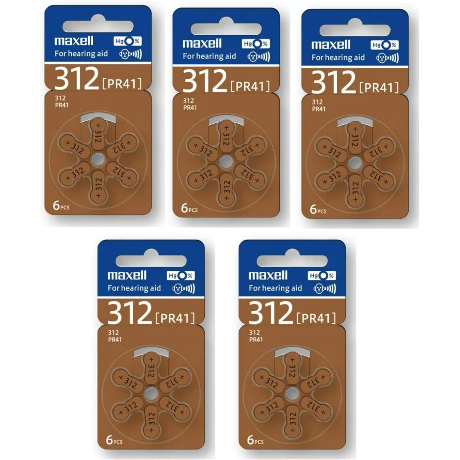 Pin máy trợ thính Maxell PR41 ( pin 312 )  1,45V Hàng chính hãng