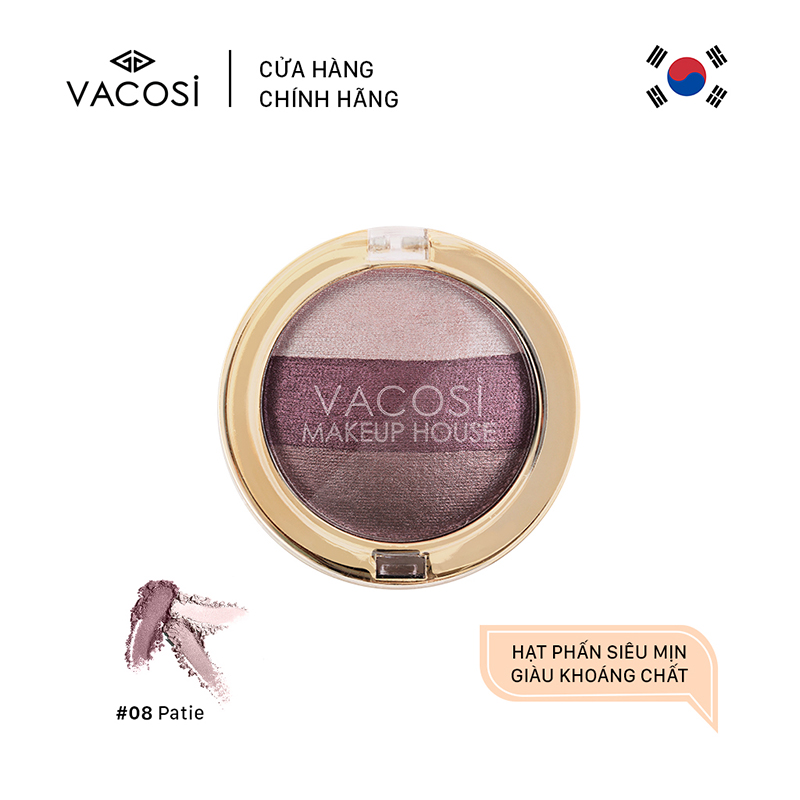 Phấn Mắt VACOSI 3 Ô Phối Màu (Hộp Tròn) - VP06