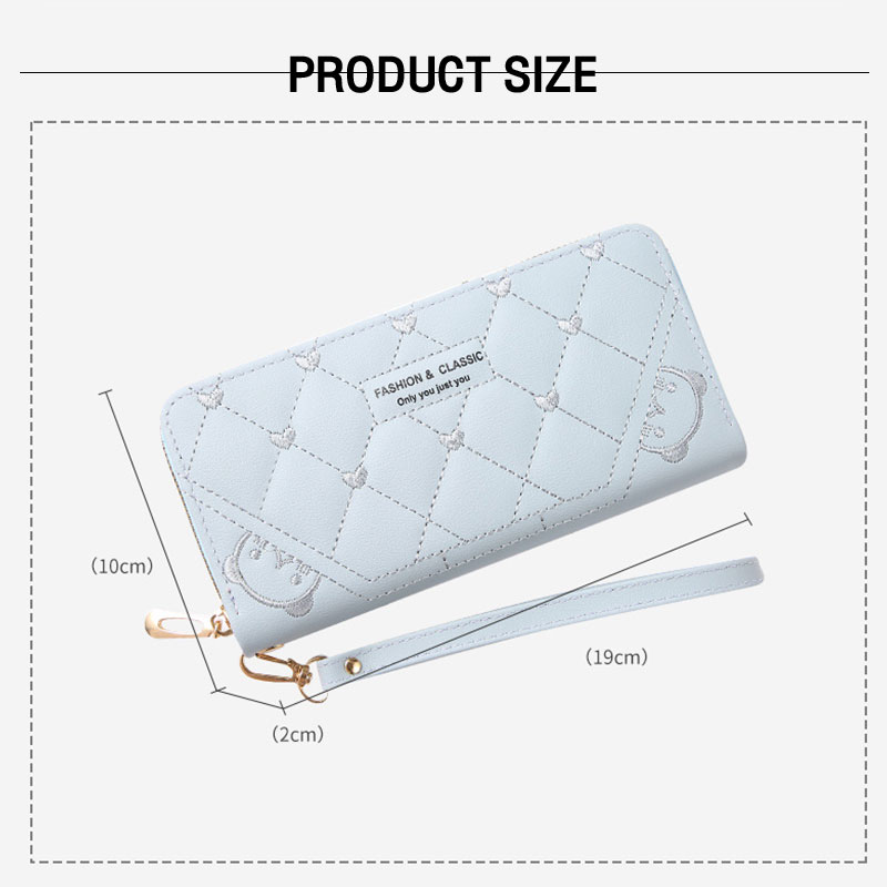 C & K กระเปราสตางค์ lazlook กระเป๋าสำหรับผู้หญิง กระเป๋าสตางค์ใบย่ว B-383 thời trang