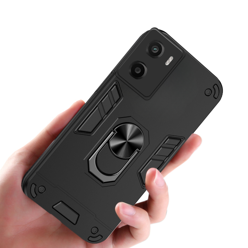 For Moto G15 G15 Power G05 Phone Case Shockproof Armor iron Metal Ring Kickstand Bracket Casing for Moto G05 Cover Casing HP.